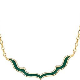 925 Silver Golden Emerald Nawab Necklace | Gifts for Girlfriend,Pendant to Gift Women & Girls | With Certificate of Authenticity and 925 Stamp | 6 Months Warranty*-image-42