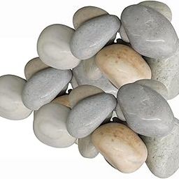 Foodie Puppies 20kg River Stone Decorative Polished Pebbles for Aquarium, Landscaping, Plants, Terrarium, Garden Pots & Multi-Purpose Pack Mixed Sizes Including Small, Medium & Large Size Pebbles-image-60