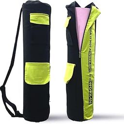 Friends Of Meditation Yoga Mat Bag - Full Zip Exercise Yoga Mat Gym Carrier Bag with Pockets and Adjustable Strap, Suitable for Most Yoga Mats for Men and Women (Green)-image-89