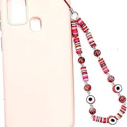 Red Fimo Anti- Lost Colorful Lanyard for Phone|Bohemian Style Evil Eyes Mobile Phone Chain|Colorful Beaded Phone Charm|Handmade Bracelet Keychain for Women and Girls-image-62