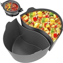 Supvox® Silicone Crock Pot Liners, Reusable Slow Cooker Liners Silicone Crockpots Liner Suitable for 6-8 Qt Oval Stew Pots, Dishwasher Safe, Replacement of Disposable Plastic Liners, Grey-picture-28