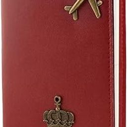 AbbZone Personalised Name & Charm Leather Passport Cover Holder for Men & Women (Wine)-image-26