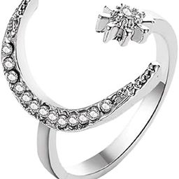 Womens Silver Open Moon Ring: SR/FAJEWLK21-L82-picture-41