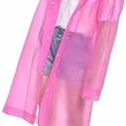 Kids Plain Hooded Raincoat with School Bag & Side Pocket| Rain Fighter I Rain Coat for Boy's I Girl's with Carrying Pouch (Universal, Pink) (4-5 Years)-picture-22