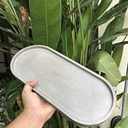 Concrete Designer Tray, Desk Accessories, Utility for Office/Home, Holder Home Decor Accessories, Perfume Stand Tray (Grey)-picture-14
