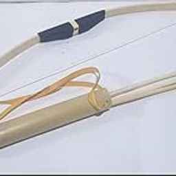 Traditional Wooden Bow and Arrow Set, Kids Archery Toy with Quiver, Beige-picture-2