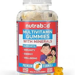 Multivitamin Gummies for Kids, Men, Women, Adults | No Added Sugar | For- Healthy Growth, Immunity & Energy | Mango Flavor Veg Gummy Bears Supplement - 60 Count (Pack Of 1)-28