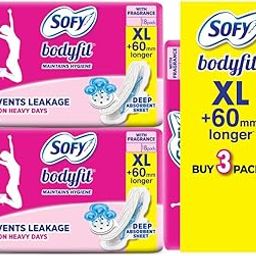 Sofy Bodyfit Sanitary Pads - XL+60mm long, Pack of 54-image-50