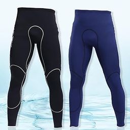 CALANDIS Mens Wetsuit Pants Neoprene Keep Warm 2mm Swimwear for Surfing L Blue-image-96