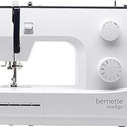 Bernette sew&go1 Electric Sewing Machine | Automatic Zig-Zag | 10 Stitches & 30 Functions | 70W Motor | Metal Frame | Auto Needle Threader | With Accessory Kit | By BERNINA Switzerland | White & Black-picture-23