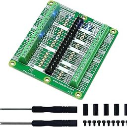 Breakout Board for Raspberry Pi 4B / 3B+ / 3B / 3A+ / 2B / 1B+ / 1A+ / Zero W/Zero, Terminal Block HAT, GPIO Status LED-31
