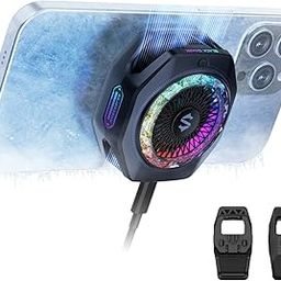 Black Shark Magnetic Phone Cooler 5 Pro - 18 Addressable RGB LEDs, Detachable Grip, APP-Controlled Thermostatic Cooling Fan for iPhone MagSafe/Android/iPad -Gaming/Streaming/Photography-picture-20