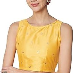 Women Net Sequin Embroidered Crop Top for Wedding Festive-image-6