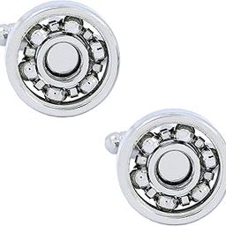 Quirky Car Ball Bearing Wheels 3D Silver Brass Office Formal Shirt Blazer Cufflinks Pair Men Gift Box-46