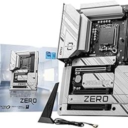 MSI Z790 Project Zero, Back-Connect ATX - Supports 14th/13th/12th Gen Intel Core Processors, LGA 1700-55A DrMOS VRM, DDR5 Memory Boost 7200+MHz/OC, PCIe 5.0 x16, 4 x M.2 Gen4, Wi-Fi 7-17