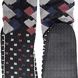 Men's Wool Adult Long Thick Thermal Winter Warm Hiking Slippers/Boot Socks (Multicolour, Free Size)-image-11