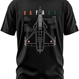 Rafale India Edition Blueprint Printed Cotton T-Shirt | Half Sleeve | Regular Fit | Zero Shrinkage | Round Neck-image-98
