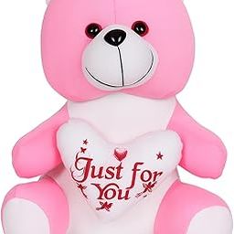 Anxeon Teddy Bear with 'Just for You' Message, Plush Stuffed Animal, Breathing Soft Toy Huggable Stuffed Animal Plush Toy for Kids & Adults - Birthday & Valentine's Day Gift-image-70