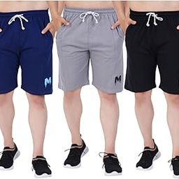 Mens Regular Cargo Printed Cotton Shorts Combo 3-image-36