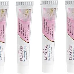 Kozicare Skin Lightening Non-Sticky Cream Lotion | Enriched with 3% Kojic Acid, 1% Alpha Arbutin, 1% Glutathione, 2% Niacinamide, 2% Vitamin C | Best for Melasma, Pigmentation, Dark/Age Spots, Uneven Skin Shade - 15gm (Pack of 4) (New Formula)-16