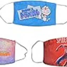 Kids (Boys) - Cotton - Mouth & Nose Cover Face Mask | Reusable 2-Layer Printed Masks-14