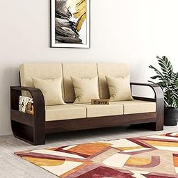 Elavra Sheesham Wood 3 Seater Sofa for Living Room Bedroom Hall Home Office Wooden 3 Seater Sofa Furniture (Walnut Finish)-image-74