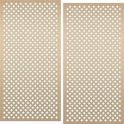 Therwen 2 Pcs 1 x 2 Feet Cloverleaf Aluminum Sheet Gold Cloverleaf Decorative Metal Sheet, 0.04 Inch Thick-image-57