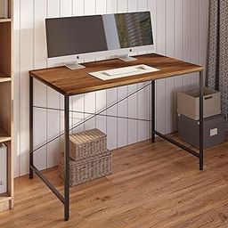FURLAY Slate Office Desk and Study Table | 1 Year Warranty | Metal and Century Engineered Wood Desk for Adults & Students | DIY (Woodland, 91 x 60 x 77 cm)-3