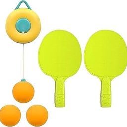 BELOXY Kids Indoor Hanging Table Tennis Trainer Set, 2 Rackets & 3 Balls, Adjustable Height Self Training Game (Pack of 1)-17
