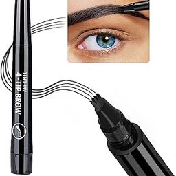 VOXBIT Eyebrow Pen with a 4 Micro-Fork Tip Applicator Creates Flawless Natural Looking Brows, Based on Clear Eyebrow Microblading Pen Waterproof, Long-Lasting(Black)-15