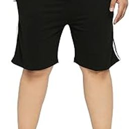 Mens Plus Size Shorts with Zip Pockets - Black-picture-15