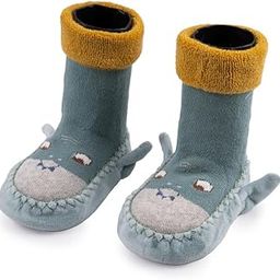 Kids Anti-Skid Breathable Socks Shoes for Baby Boys Girls Non Slip Soft Cotton Sole Booties for Toddler | 3 Month to 2 Years-image-28