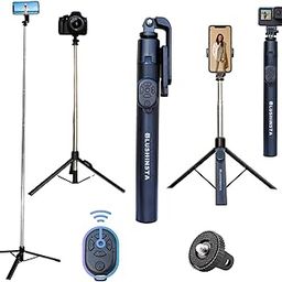 Extra Long Selfie Stick Tripod,Super-Long Selfie Stick with Mount & Large Reinforced Tripod Stand Upto 67 inch/170 cm Wireless Bluetooth Selfie Stick for YouTube Video-18