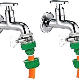 garbnoire Heavy Duty Hose Pipe Fitting Standard Size 1/2'' Tap Connector For Garden Water Pipe,Car,Bike Washing Accessories|Universal Adjustable Adapter Suitable Connecting Hose Pipe Green(Pack Of 2)-image-13