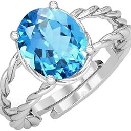 Pure 925 Sterling Silver Cocktail Finger Ring with Adjustable Band | Gift for Women Girls Wife Girlfriend | Multiple Design Options-image-81
