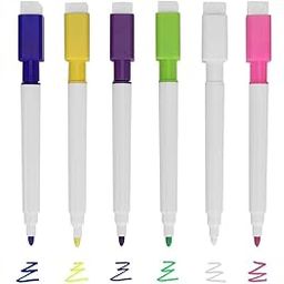 Corslet 8 Pcs Magnetic Color Wet Erase Markers with Eraser 8 Colors with Low-Odor Ink, Whiteboard Pens, Highlighters for Soft Whiteboard, Menu Board, Chalkboard Blackboard-32