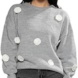 Women's Knit Cotton Sweater for Casual Wear | Crew Neck | Long Sleeve | Pull On Closure | Regular Fit | Sweater Crafted with Comfort Fit for Everyday Wear-image-47