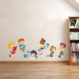Decal O Decal Vinyl 'Kids Reading Books' Wall Stickers (Multicolor), Pack of 1-image-75