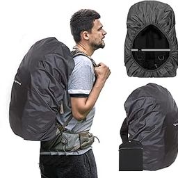 Lifelong Rain Cover for Backpack - Waterproof Dustproof Rain Cover Bag with Elastic Adjustable - Travel Accessories Bag Cover - Suitable for All Bag Sizes Upto 45Ltrs Rain Cover Bag (Black)-image-30
