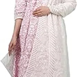 w for woman White Floral Printed Organza Dupatta-picture-13