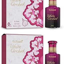 Al-Nuaim White Orchid Attar - Pack of 2 (9.9ml Each) | Alcohol Free | Attar Roll On | Luxury Scent With Long Lasting Fragrance-image-98