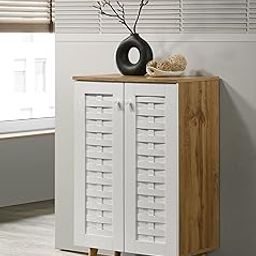 DeckUp Amari 2-Door Engineered Wood Shoe Rack (Wotan Oak & White, Matte Finish)-image-25