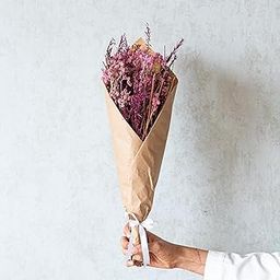 Pink Confetti Bunch Flower Bouqet | Eco-Friendly Flowers for Home, Office, Bedroom, Table Decoration | Dried Flower Boquet-image-67