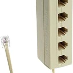 5 Way Outlet 4C RJ11 Telephone Phone Modular Jack Line Splitter Adapter-31