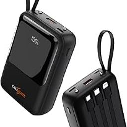 Callmate 10000mAh Flashlight Power Bank, 23W Fast Charging | Buit in Cables | 5 Output Ports and 3 Input | Digital Display (23 W, Power Delivery 3.0) (Black, Lithium Polymer)-13