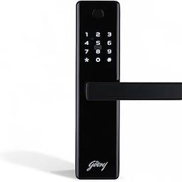 Godrej Digital Lock | Catus Advantage | Smart Lock for Wooden Door | 4 in 1 Access | Fingerprint | RFID | PIN Access | Mechanical Key | Matte Black Finish | 3 Year Warranty-0