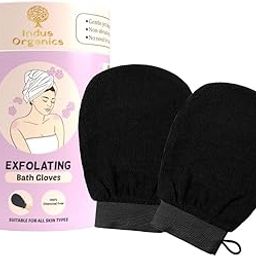 Indus Organics Exfoliating Glove | Pack of 2 | Bathing Glove - Exfoliating Body Glove Double Layered for Dead Skin,Cleansing and Scrubbing, Removes Tanning of Face and Body,Gentle on the Skin Unisex-image-72