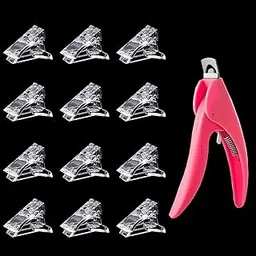 NAILWIND Polygel Nail Forms, 12Pcs Nail Tips Clip for Quick Building Polygel Nail Forms Nail Clips for Polygel Finger Nail Extension UV LED Builder Clamps Manicure Nail Art Tool with 1Pcs False Nail Tip clipper-picture-18