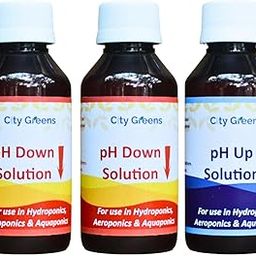 City Greens Hydroponics Concentrated pH Up, pH Down Solution -Total 300ml (200ml pH Down, 100ml pH Up)-97