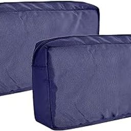 Polyester,PVC Travel Organizer Gadget Case | Electronic Accessories Storage Pouch for Power Adapters, Power Bank, Cables, Dongle, Pen Drives, Laptop Charger Pouch (Blue) Pack of 2-picture-14
